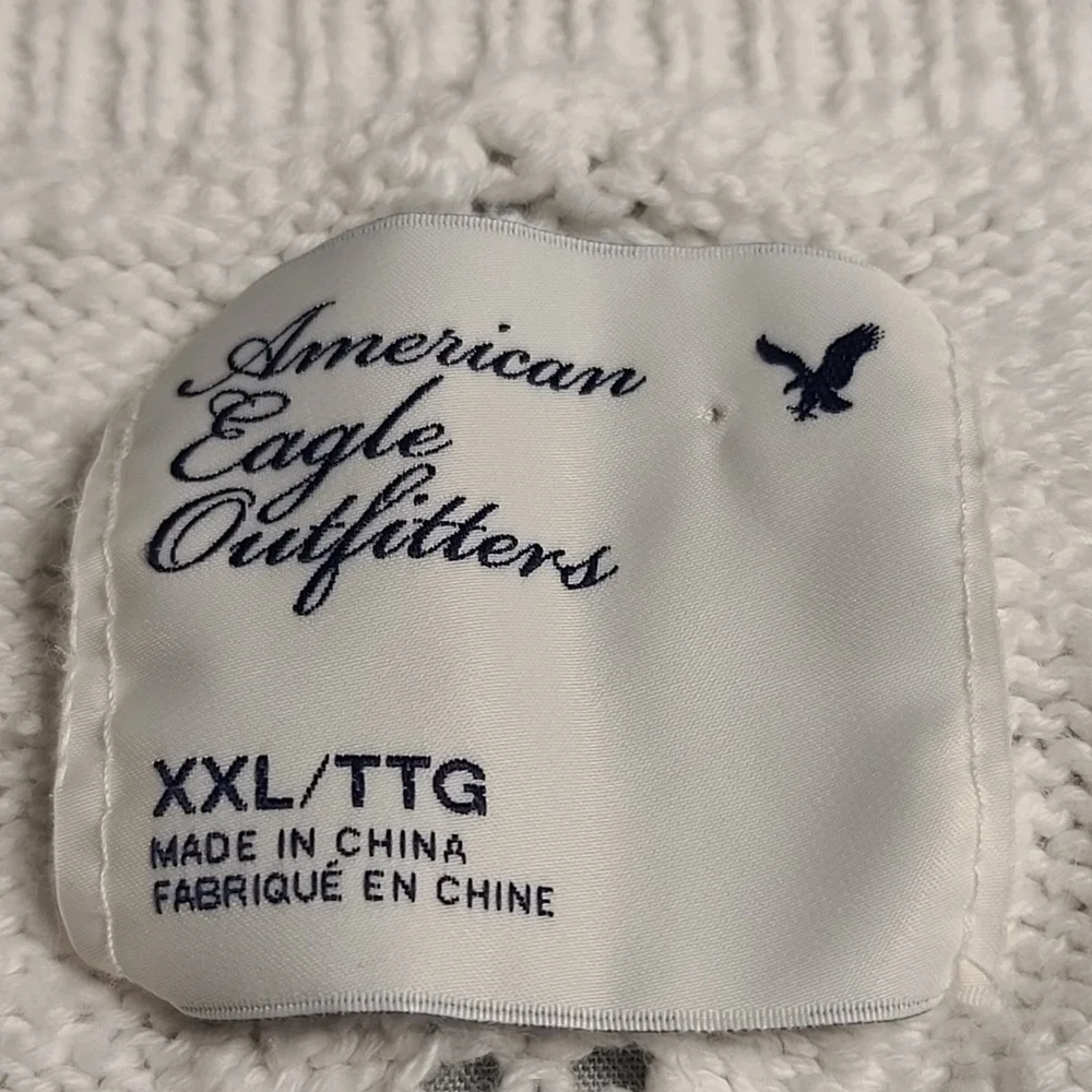 American Eagle Striped Knit Cardigan Women's Plus Size  V Neck Yellow‎ White Y2K